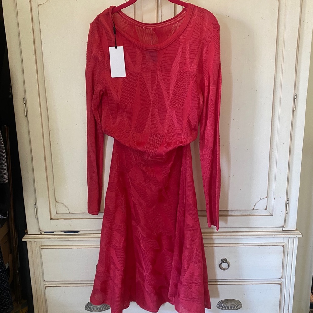 Missoni Pink zigzag pattern dress US6 NWT